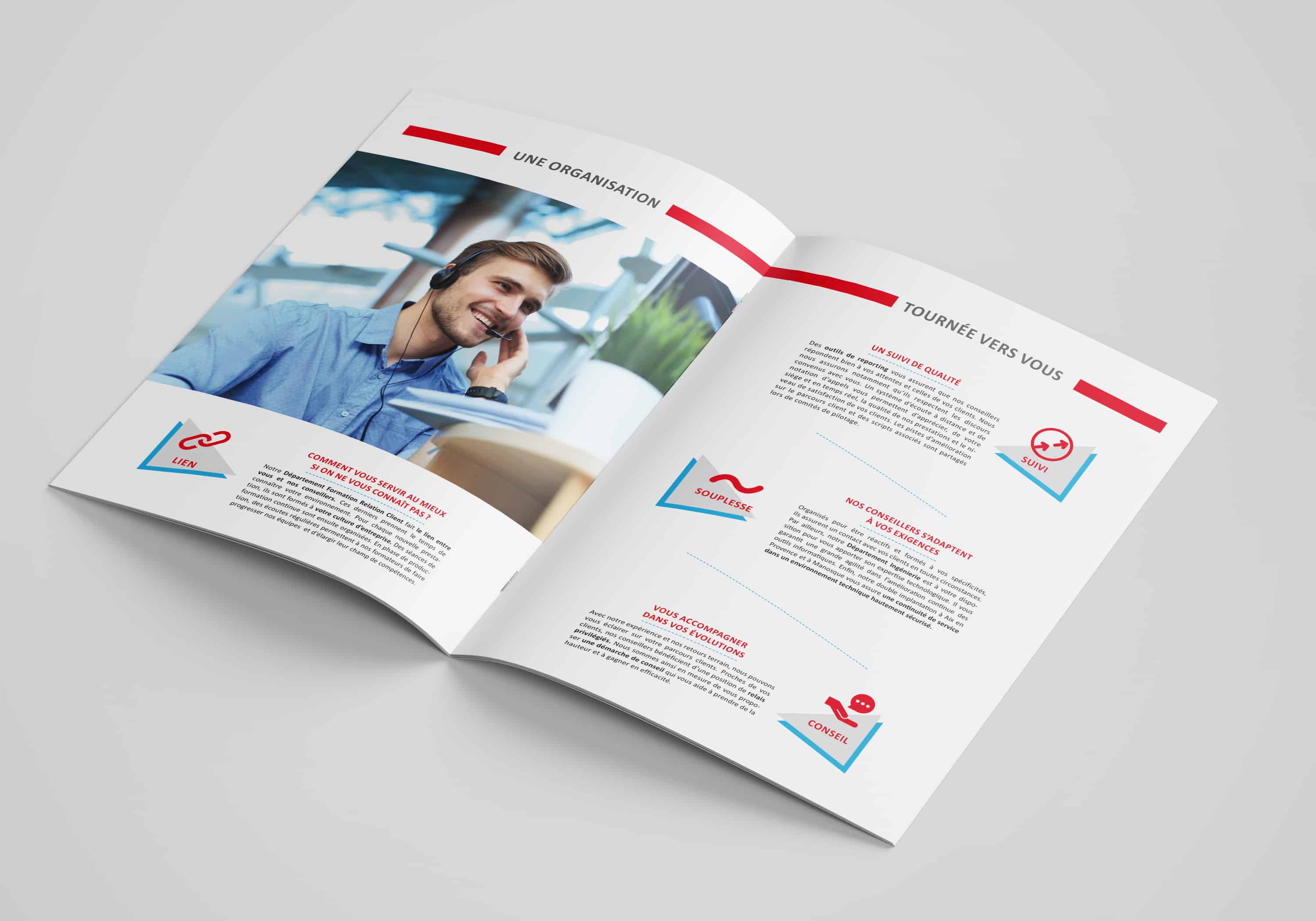 double-page-de-la-brochure-de-presentation-de-service-nextalk